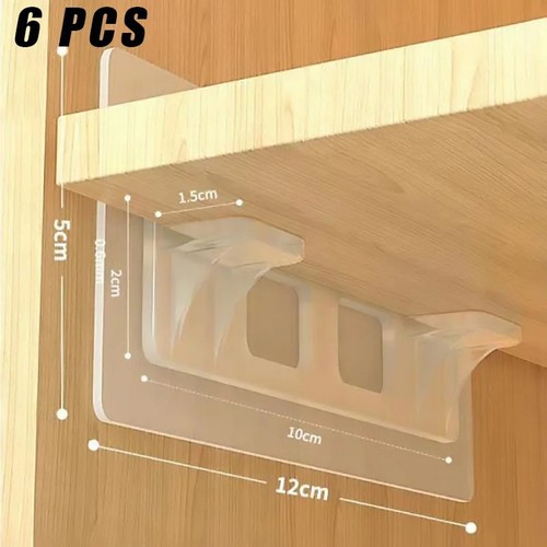 Adhesive shelf support - adhesive, pegs