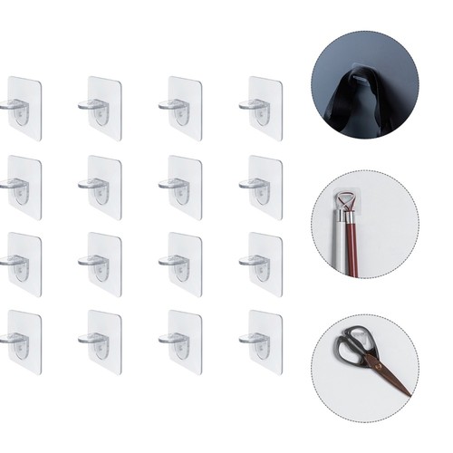 16pcs transparent shelf pegs - transparent,