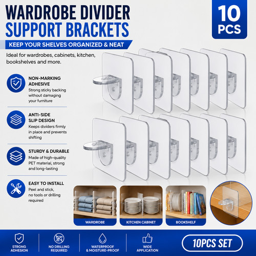 10x wardrobe divider brackets - wardrobe,