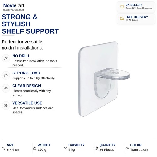 Transparent shelf bracket - shelf,